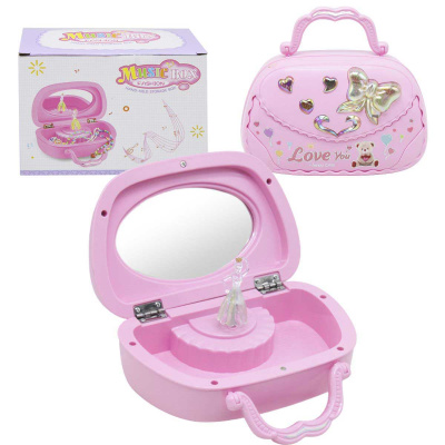 Музыкальная шкатулка Сумочка зеркало с балериной 9220